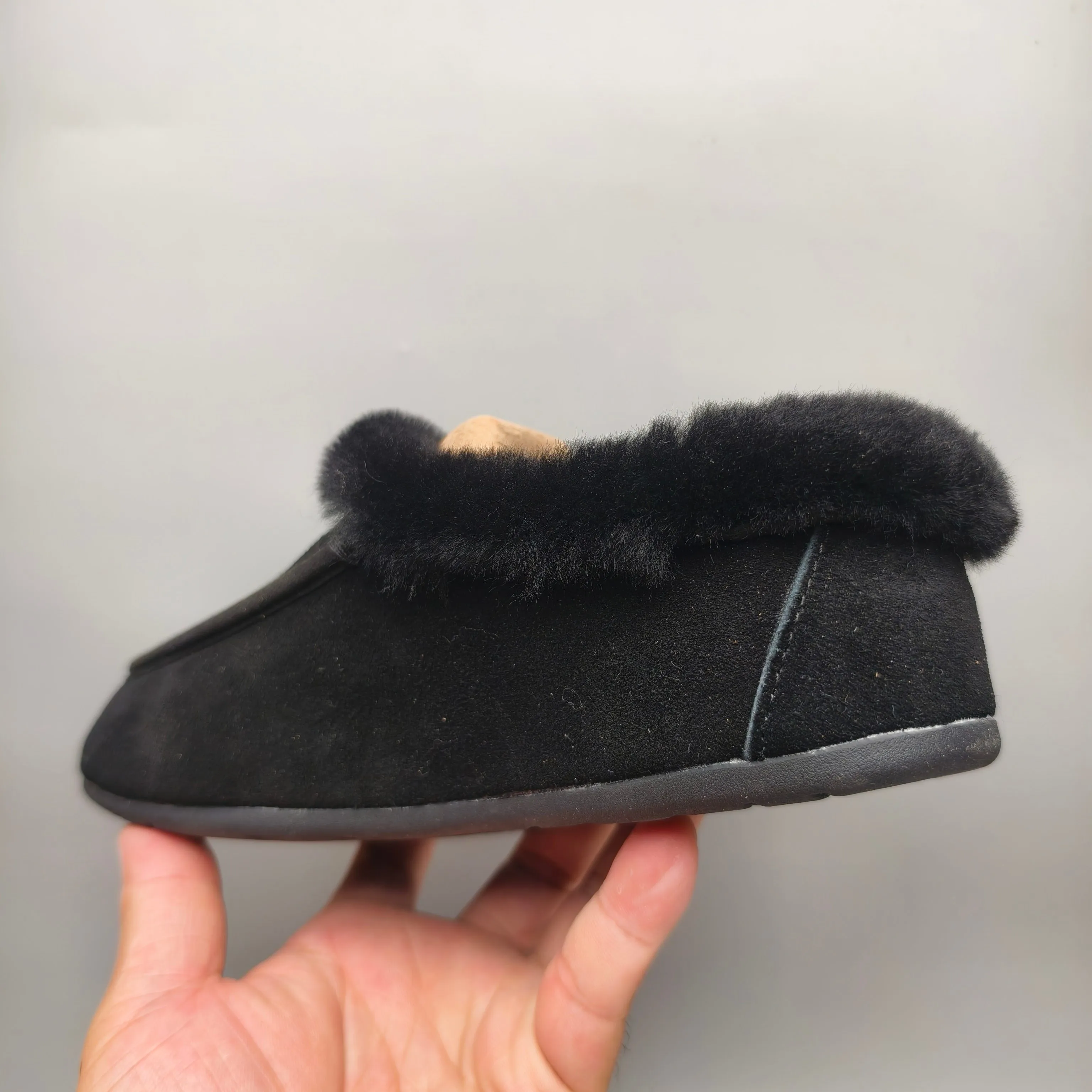 💰440 UGG sheepskin all-in-one snow boots 1391 Slip-on casual home shoes for women Color: maroon black chocolate Matching size: 35-40